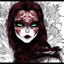 Illustration hyper réaliste d'une fille vampire gothique · Creative Fabrica