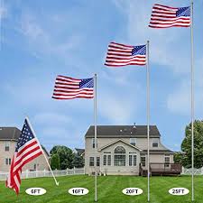 Trying to find the best fascinating plans in the web? Amazon Com F2c 20ft Sectional Flagpole Kit Outdoor Halyard Pole With Us American 3 X5 Flag In Ground Pole And Hardware Garden Outdoor