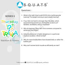 2 jeopardy wild card diet and conditions food groups exercise nutrition 101 q $100 q $200 q $300 q $400 q $500 q $100 q $100 q $100 q $100 q $200 q $200 q $200 q $200. Squats Expert Has Put Together Some Interesting Fitness And Nutrition Trivia Let S See How Many Qu Nutrition Chart Cardiovascular Training Fitness Nutrition