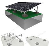 Solar Ground Racking Systems,Concrete Base,Q235, SPC-CC-4H-W