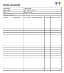 You can also easily modify this template for other types of. 13 Guest List Templates Wedding Party Events Word Excel Templates