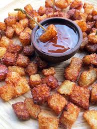 Des De Tapioca Sauce Aigre Douce Fromage Recettes De Cuisine Cuisine Colombienne Manioc Recette