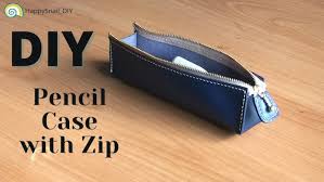 PATTERN for a Leather Pencil Case With Zip, Leather Pencil Pattern File,  PDF Pattern for Pencil Case, Stationary Purse Template