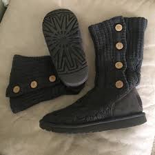 Shop for sweater knit boots online at target. Ugg Shoes Ugg Rare Grey Knit Sweater Boots Buttons 7 Poshmark