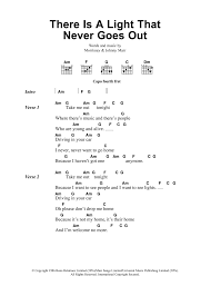 There is a light that never goes out chords by the smiths. There Is A Light That Never Goes Out Noten The Smiths Akkorde Liedtexte Fur Gitarre