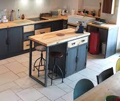 cocina industrial isla central 4 puertas de acero 2 cajones de etsy designs de petite cuisine design industriel cuisine ilots central cuisine