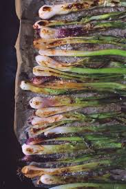 Red Curry Roasted Spring Onions With Creamy Coconut Polenta Spring Onion Recipes Green Onions Recipes Food