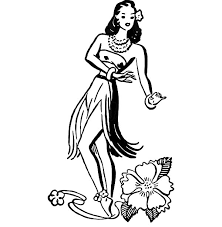 Set off fireworks to wish amer. Hawaiian Hula Girl Dancer And A Hibiscus Flower Coloring Pages Coloring Sky