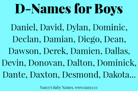 And if your daughter does join the global community of fabulous people with names starting with d (think doris day, demi moore, dakota fanning, daphne du maurier and diana ross!) then we're glad to have helped. D Names For Baby Boys Nancy S Baby Names