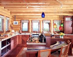 summer time and these log home kitchens