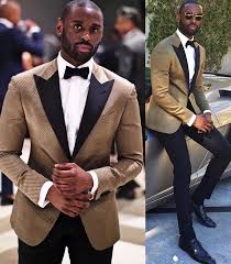 Black And Gold Bow Tie Amazon Groom Gold Brown Tux Tuxedo For Men Wedding Suits Mens Fashion