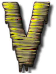 V La Momia Letter V Alphabet Lettering