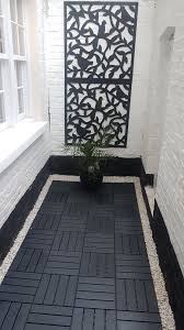 London Georgian House Basement Area Decorative Wall Art With Ikea Decking With White Gravel Patio Flooring Ikea Deck Patio Flooring Diy