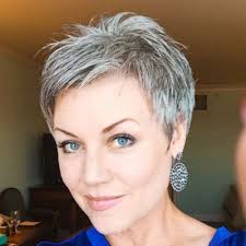 This contemporary short grey hair with long side bangs is one of the easiest ways to style for girls with short hair. Pin On Pixie Hair Cut