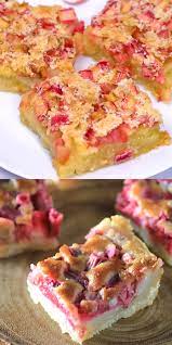 Rhubarb Dream Bars Are A Cinch To Make And A Perfect Use Of Rhubarb Fresh Or Frozen Rhubarb Dreambars Rhubarb Recipes Rhubarb Cake Recipes Rhubarb Desserts