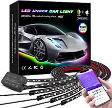 Amazon Com Korjo Car Underglow Lights 6 Pcs Bluetooth Led Strip Lights With Dream Color Chasing App Control 12v 300 Leds Underbody Lights Waterproof Underglow Led Light Kit For Cars Trucks Boats Automotive