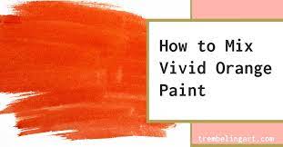 Mix Shades Of Orange Acrylic Paint