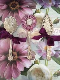 vintage spoons flatware lavender purple