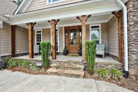 Front Door Steps Stone Design Farmhouse Front Porches Front Porch Design Porch Design