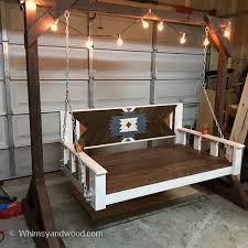 Outdoor daybed swings unfinished wood. Daybed Porch Swing Bench Diy Tutorial Whimsy And Wood