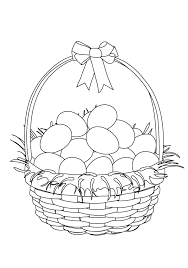 Desene frumos colorate sau desene de colorat pentru copii. Coloring Pages Easter Basket