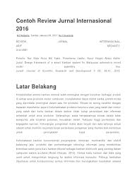 The impact of management information system (mis) on the performance of business organization in nigeria. Contoh Review Jurnal Internasional 2016