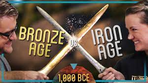 Bronze is stronger than iron and less prone to corrosion, so it makes better armor, but iron is cheaper, and since can be made much harder than bronze it is preferable for iron is generally harder than bronze, but variations in chemistry or impurities can vary the hardness in both materials. Forged Iron Sword Vs Cast Bronze Sword Youtube
