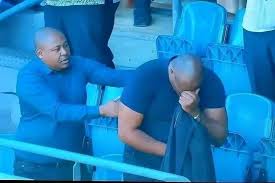South Africa minister's emotional reaction to football loss