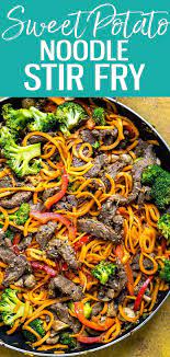 Ginger Beef Sweet Potato Noodles Sweet Potato Noodles Recipe Sweet Potato Noodles Healthy Noodle Recipes