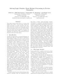 Maybe you would like to learn more about one of these? Pdf Solving Logic Puzzles From Robust Processing To Precise Semantics