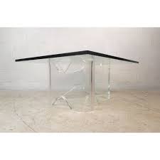 Choose a vintage lace runner for a table with an antique cherry wood. 1960s Mid Century Modern Lucite Coffee Table Chairish