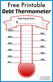 free printable debt thermometer