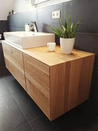 Waschtisch Aus Eiche Massiv Mit Drei Schubkasten U Aus Drei Eiche Massiv Mit Schubkasten Avec Images Meuble Lavabo Salle De Bains Shabby Chic Idee Salle De Bain