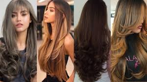 Long layers help to retain the density of the hair and styled in trendy, flat waves creates lots of lovely texture and movement. Hair Style For Long Hair Stylish Hair Cutting Style For Long Hair Youtube