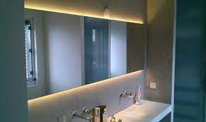 spiegel met led verlichting achter de spiegel spiegel badkamer spiegel spiegelwand