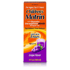 Motrin Childrens Ibuprofen Grape Flavor 120 Ml