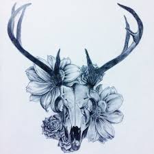 Antler And Flower Tattoo Antler Tattoos Body Art Tattoos Animal Skull Tattoos