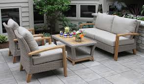Nautical Teak Wicker 4 Pc Sofa Set Teak Patio Furniture Outdoor Sofa Sets Outdoor Furniture