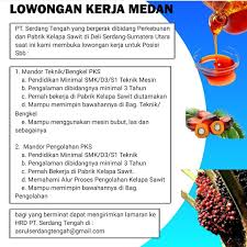 Terdapat 14 pabrik lowongan pekerjaan di belawan yang ditemukan oleh cari loker. Lowongan Kerja Sma Smk D3 S1 Terbaru Di Pt Serdang Tengah Medan Agustus 2020 Lowongan Kerja Medan Terbaru Tahun 2021
