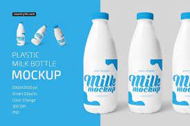 Plastic Milk Bottle Mockup By Country4k Plastic Milk Bottles Bottle Mockup Plastic Milk