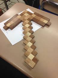 Real Life Minecraft Pickaxe Wood Crafts Wood Shop Kids Wood