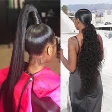 Of all the hairstyles we know and love, a classic ponytail is the one most synonymous with comfort these 20 ponytail hairstyles take your look to the next level. Hair Inspiration On Instagram Which Ponytail Left Or Right Dailydoseofhair Hairgoa Natural Hair Stylists Natural Hair Styles Weave Ponytail Hairstyles
