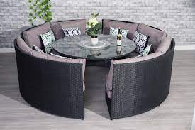 Garden Furniture Rattan Rattenset 4seater Greyrattan Diningset Outdoors Outdoorfurniture Sea Patio Table Set Outdoor Furniture Sets Round Dining Set