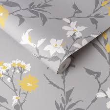 Aeris Grey Yellow Wallpaper Grey Wallpaper Graham Brown Yellow Wallpaper Grey Wallpaper Wallpaper