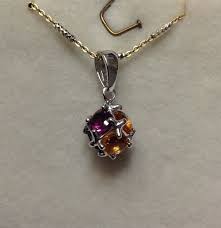 Multiple Gemstone Pendant Necklace Rhodolite Garnet Pendant Citrine Pendant Silver Pendant Necklace Citrine Pendant Garnet Pendant Gemstone Necklace Pendant