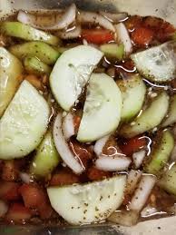 Combine cucumber slices and onion slices in a bowl. Crisp Marinated Cucumbers Recipe Allrecipes