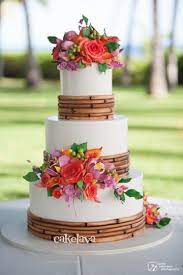 Cakelava Custom Wedding Cakes In Oahu Hawaii Tropical Wedding Cake Wedding Cake Diy Decorating Themed Cakes