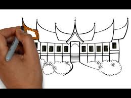 Ayo deh, ayah bunda download semua dan cetak untuk. Menggambar Dan Mewarnai Rumah Adat Rumah Gadang Youtube