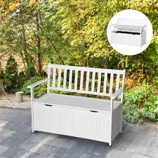 Check spelling or type a new query. Abody 47 25 Wooden Outdoor Storage Bench With Pe Lining Deck Box Storage Container And Seat White Walmart Com Walmart Com