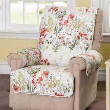 floral meadow furniture protector off white recliner wing chair furniture furniture protectors furniture covers